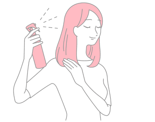 女性の使用中イラスト