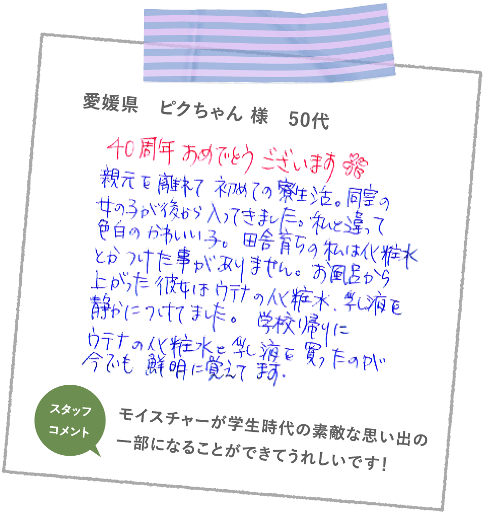 愛媛県　ピクちゃん 様　50代