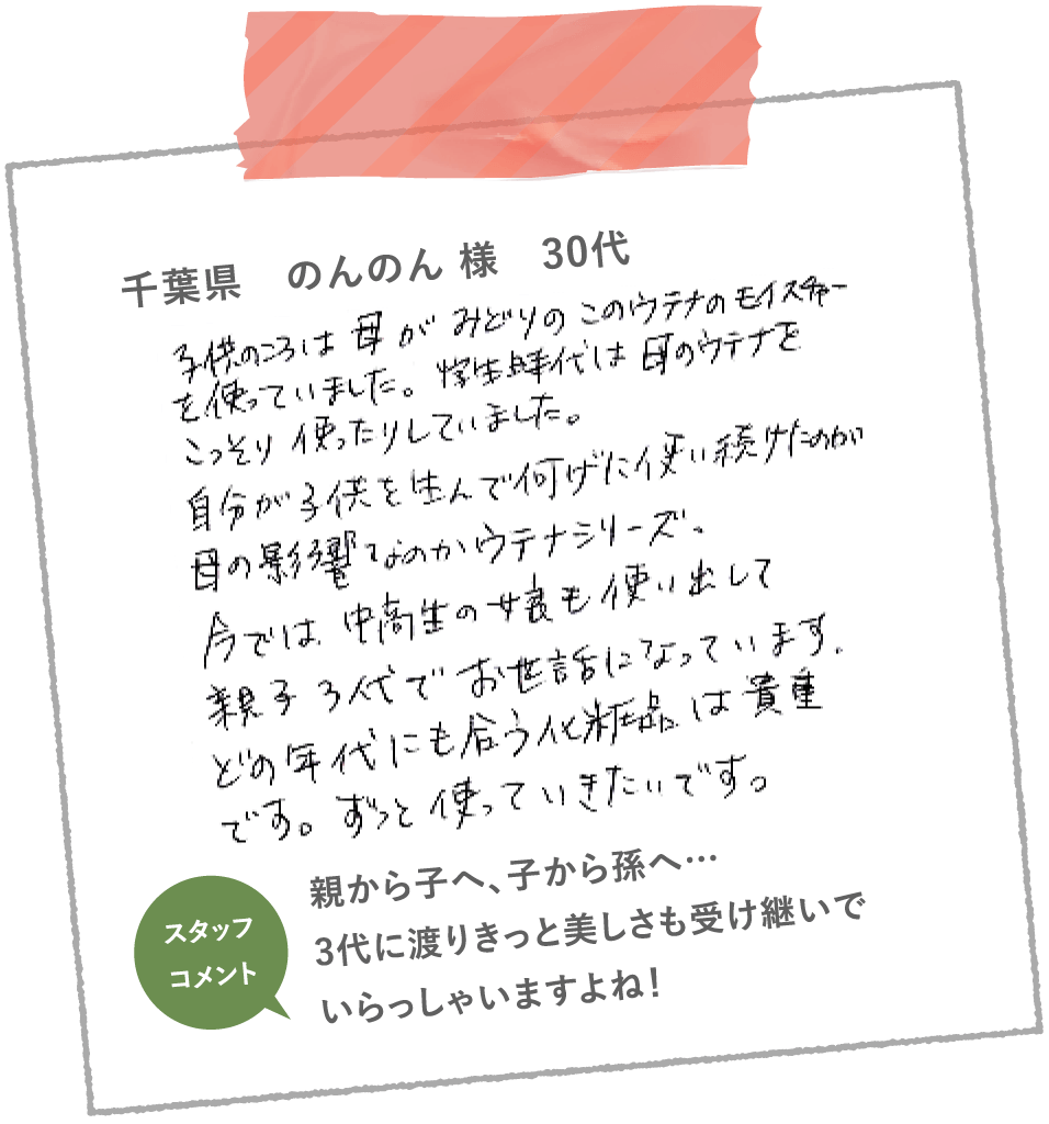 千葉県　のんのん 様　30代