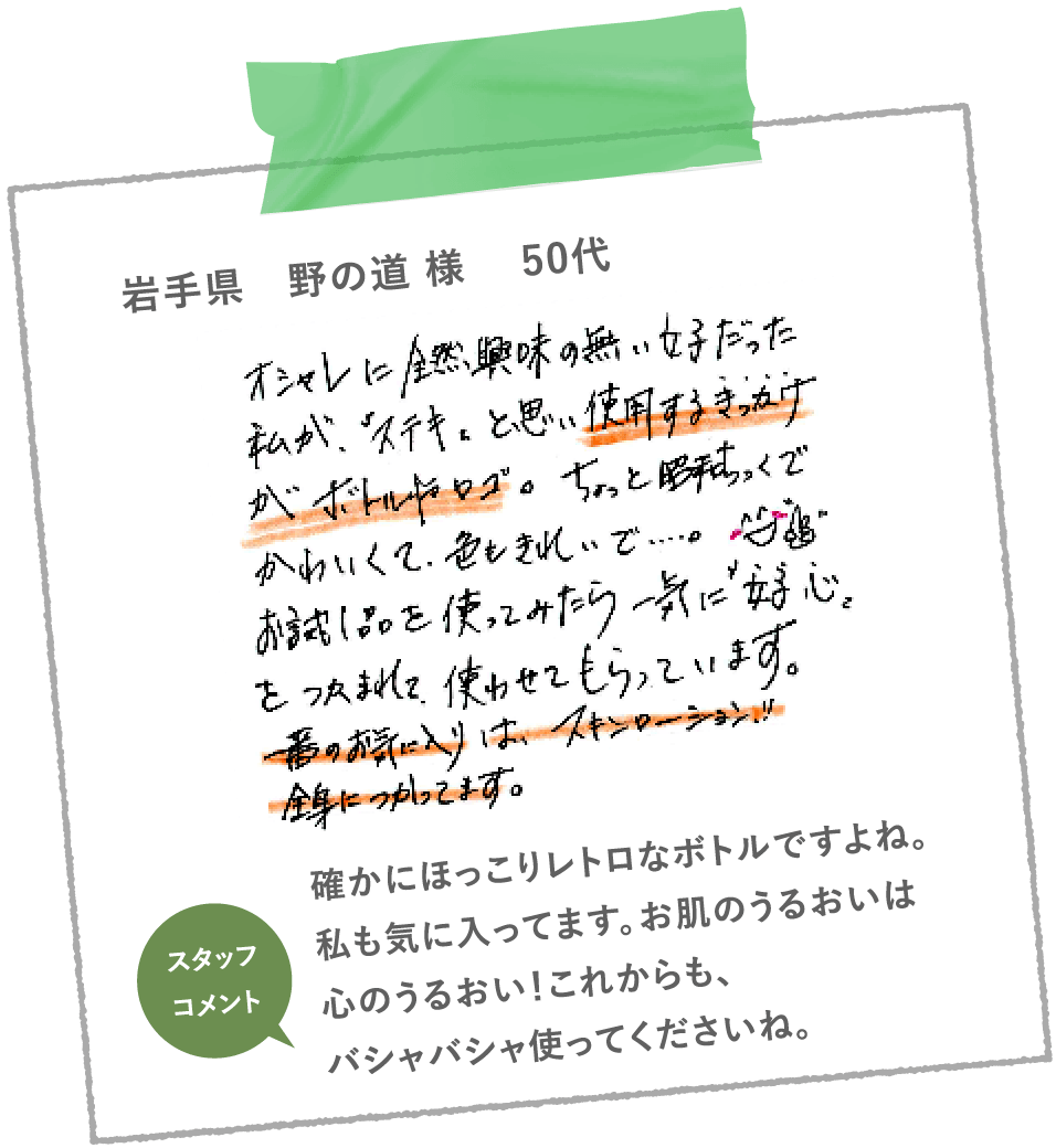 岩手県　野の道 様　50代