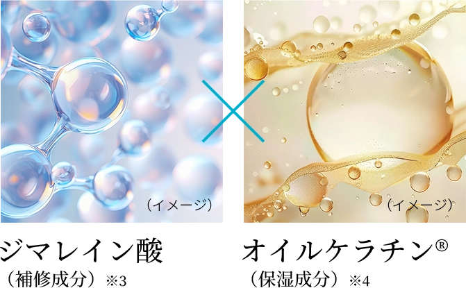 ジマレイン酸GP（補修成分）& オイルケラチン（保湿成分）
