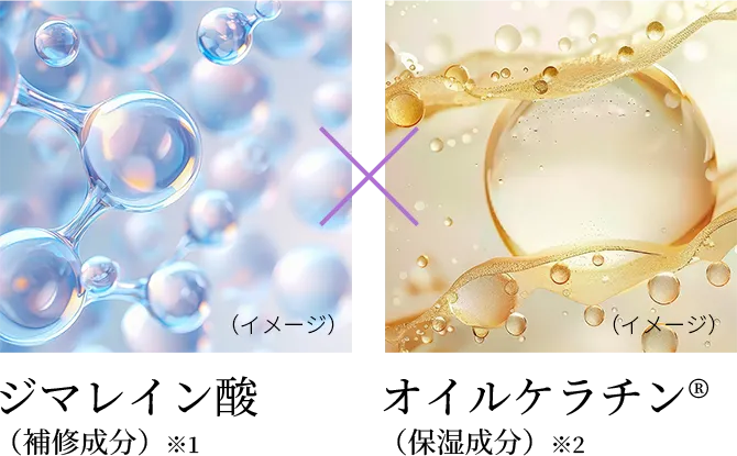 ジマレイン酸GP（補修成分）&オイルケラチン（保湿成分）