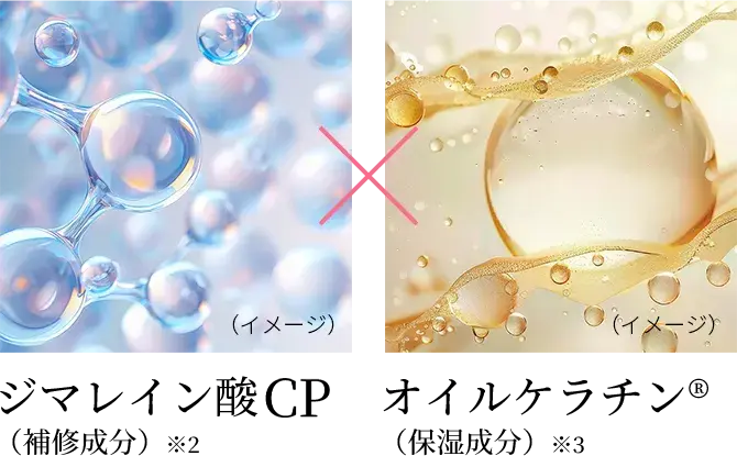 ジマレイン酸GP（補修成分）&オイルケラチン（保湿成分）