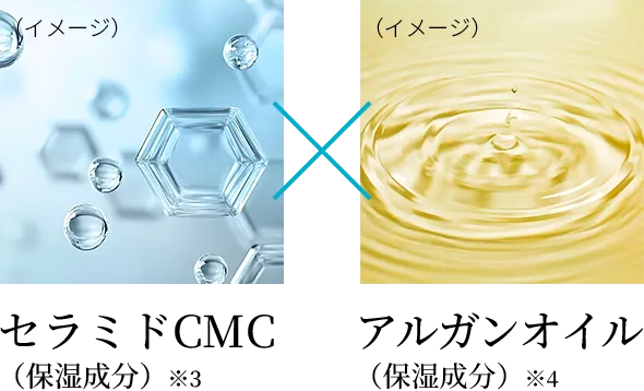 セラミドCMC（保湿成分）x アルガンオイル（保湿成分）