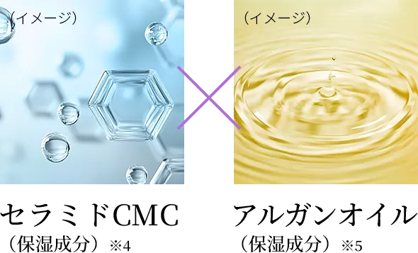 セラミドCMC（保湿成分）x アルガンオイル（保湿成分）