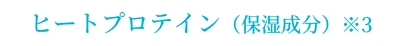 ヒートプロテイン（保湿成分）※3