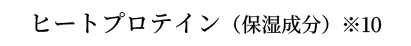 ヒートプロテイン（保湿成分）※10