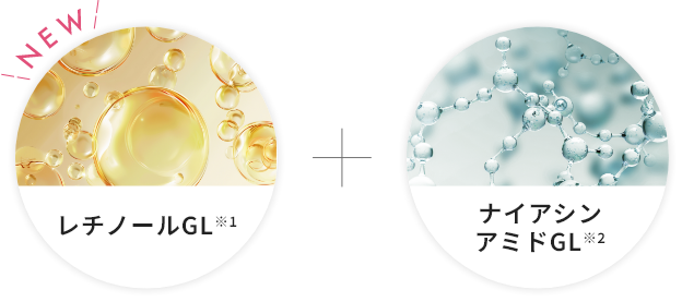 レチノールGL※1＋ナイアシンアミドGL※2